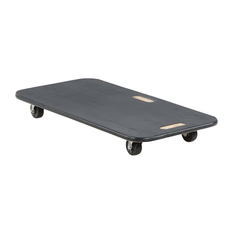 Vestil Black Fiber Wood Dolly With Rubber Caster 700lb Capacity 18 x 36 FWD-1836-3R
